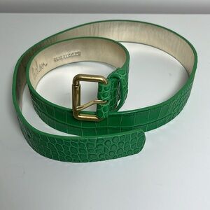 Boden green leather snake embossed belt small